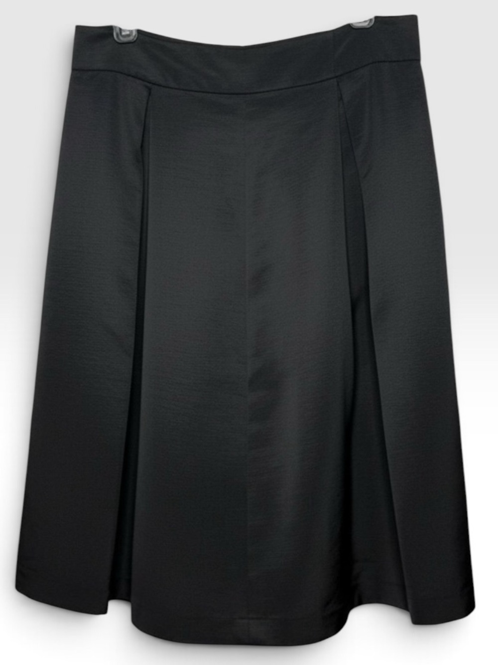 Eliza J pleated Faille tulle layer midi skirt A-line silhouette pockets | NWOT